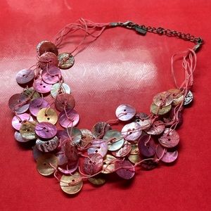 Pink capiche shell necklace
